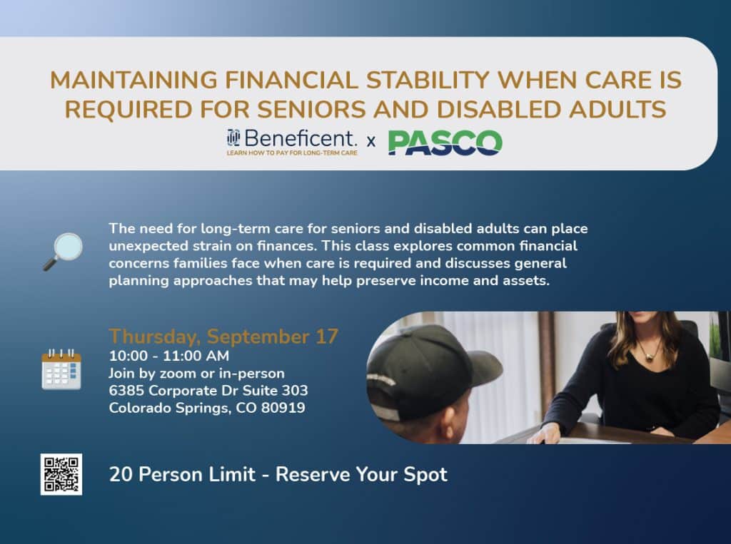 Maintaining Financial Stability When Care Is Required for Seniors and Disabled Adults